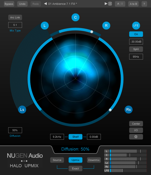 Halo Upmix with 3D Immersive Extension – Stereo Width