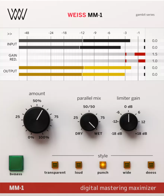 Weiss MM-1 – Mastering